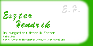 eszter hendrik business card